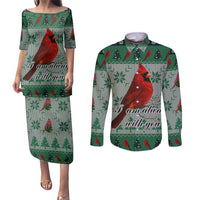 Cardinal I am Always With You Christmas Couples Matching Puletasi and Long Sleeve Button Shirt Xmas Holiday Patterns - Wonder Print Shop