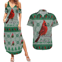 Cardinal I am Always With You Christmas Couples Matching Summer Maxi Dress and Hawaiian Shirt Xmas Holiday Patterns - Wonder Print Shop