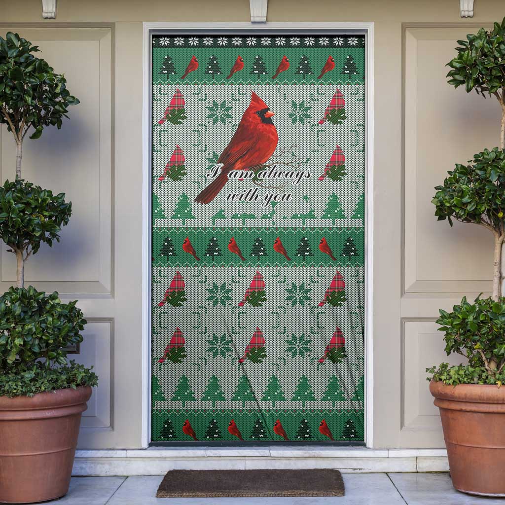 Cardinal I am Always With You Christmas Door Cover Xmas Holiday Patterns - Wonder Print Shop