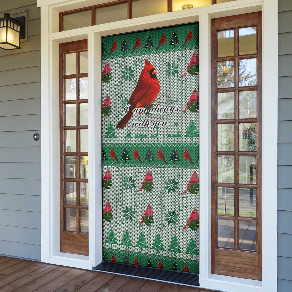 Cardinal I am Always With You Christmas Door Cover Xmas Holiday Patterns - Wonder Print Shop