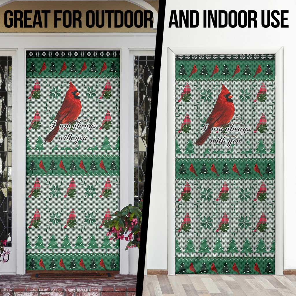Cardinal I am Always With You Christmas Door Cover Xmas Holiday Patterns - Wonder Print Shop