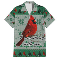 Cardinal I am Always With You Christmas Family Matching Long Sleeve Bodycon Dress and Hawaiian Shirt Xmas Holiday Patterns - Wonder Print Shop