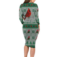Cardinal I am Always With You Christmas Family Matching Long Sleeve Bodycon Dress and Hawaiian Shirt Xmas Holiday Patterns - Wonder Print Shop