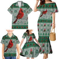 Cardinal I am Always With You Christmas Family Matching Mermaid Dress and Hawaiian Shirt Xmas Holiday Patterns - Wonder Print Shop
