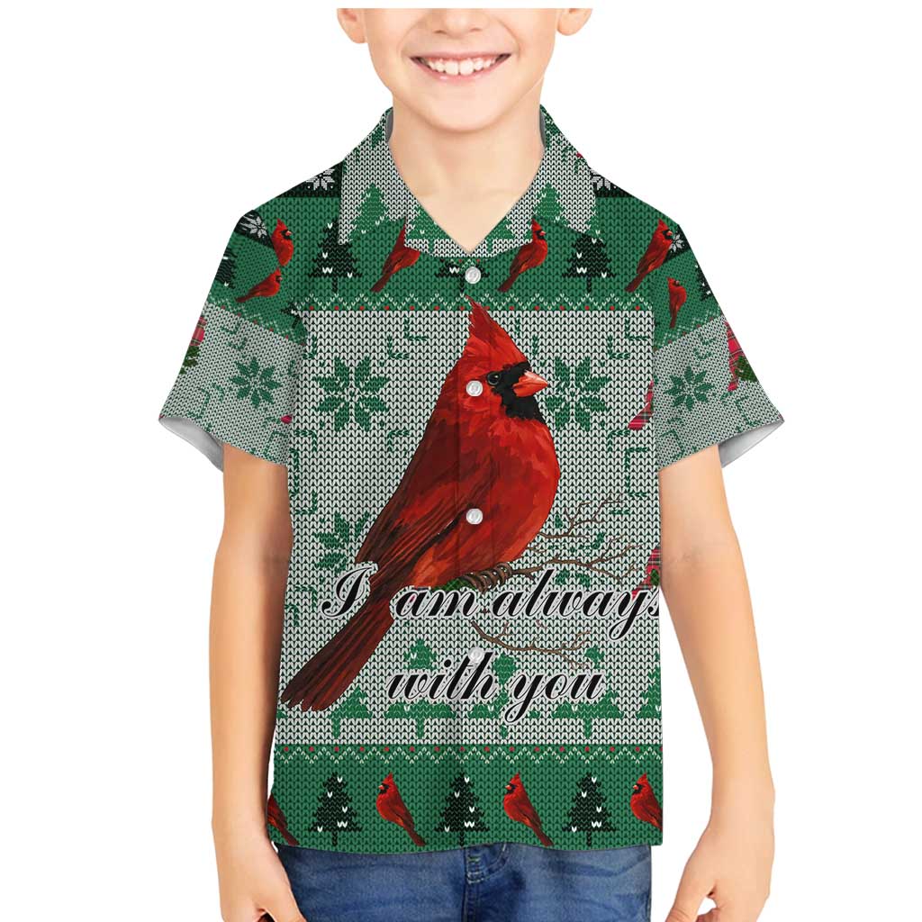 Cardinal I am Always With You Christmas Family Matching Mermaid Dress and Hawaiian Shirt Xmas Holiday Patterns - Wonder Print Shop