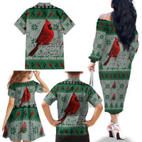 Cardinal I am Always With You Christmas Family Matching Off The Shoulder Long Sleeve Dress and Hawaiian Shirt Xmas Holiday Patterns - Wonder Print Shop