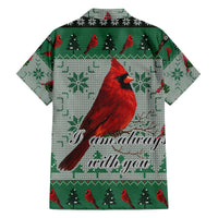 Cardinal I am Always With You Christmas Family Matching Off The Shoulder Long Sleeve Dress and Hawaiian Shirt Xmas Holiday Patterns - Wonder Print Shop