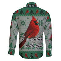 Cardinal I am Always With You Christmas Family Matching Off The Shoulder Long Sleeve Dress and Hawaiian Shirt Xmas Holiday Patterns - Wonder Print Shop