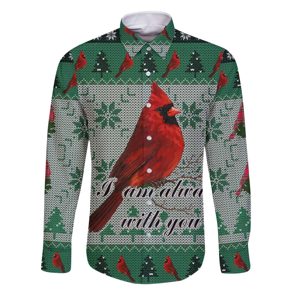 Cardinal I am Always With You Christmas Family Matching Off Shoulder Maxi Dress and Hawaiian Shirt Xmas Holiday Patterns - Wonder Print Shop