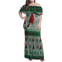 Cardinal I am Always With You Christmas Family Matching Off Shoulder Maxi Dress and Hawaiian Shirt Xmas Holiday Patterns - Wonder Print Shop