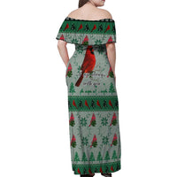 Cardinal I am Always With You Christmas Family Matching Off Shoulder Maxi Dress and Hawaiian Shirt Xmas Holiday Patterns - Wonder Print Shop