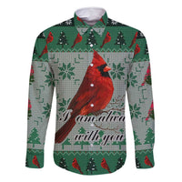 Cardinal I am Always With You Christmas Family Matching Off Shoulder Short Dress and Hawaiian Shirt Xmas Holiday Patterns - Wonder Print Shop