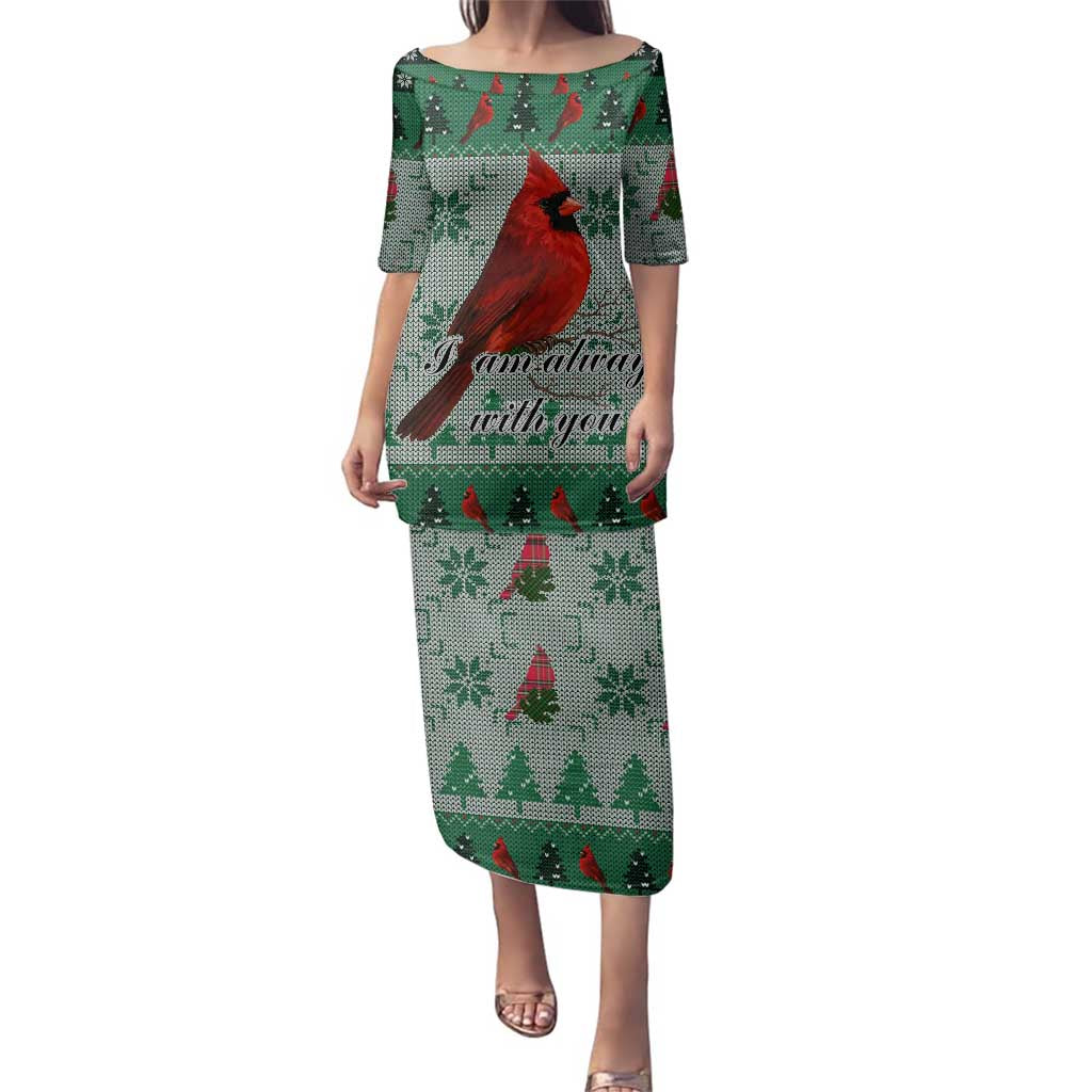 Cardinal I am Always With You Christmas Family Matching Puletasi and Hawaiian Shirt Xmas Holiday Patterns - Wonder Print Shop