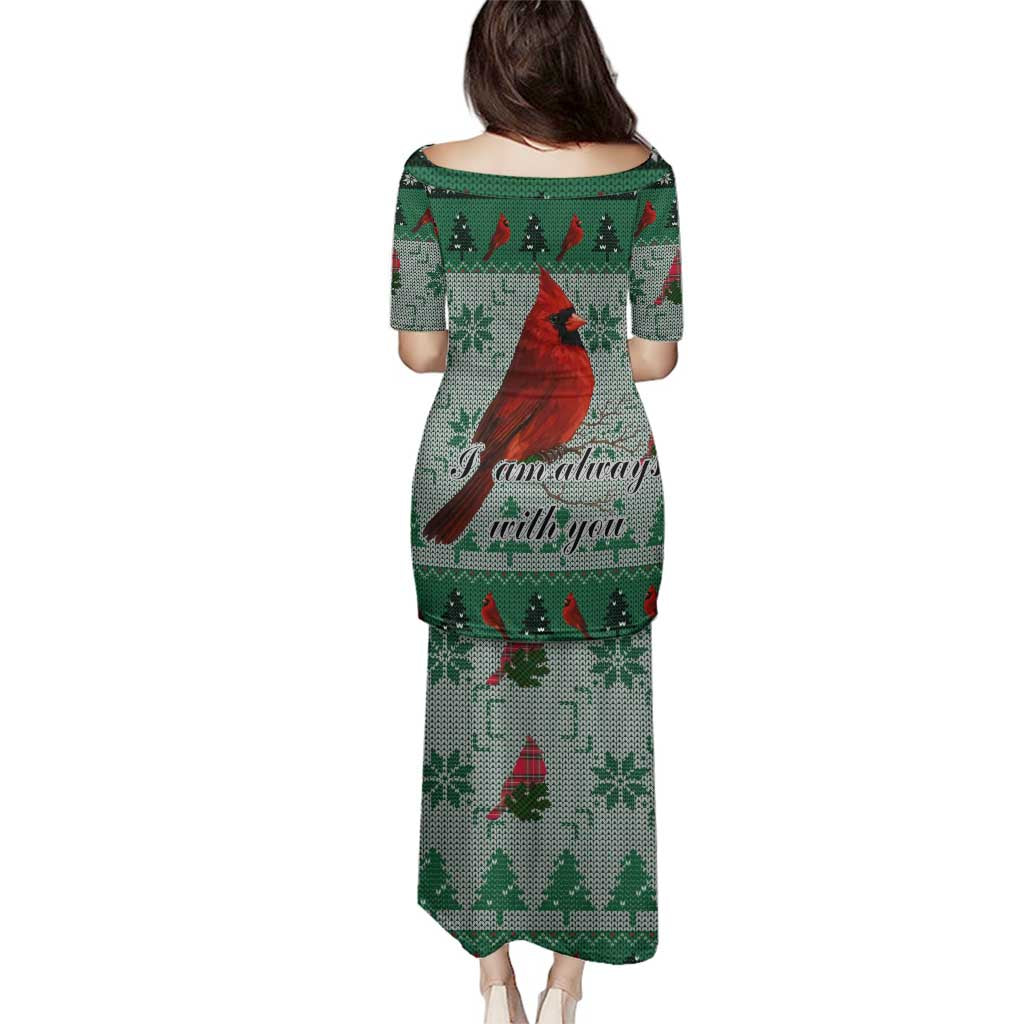 Cardinal I am Always With You Christmas Family Matching Puletasi and Hawaiian Shirt Xmas Holiday Patterns - Wonder Print Shop