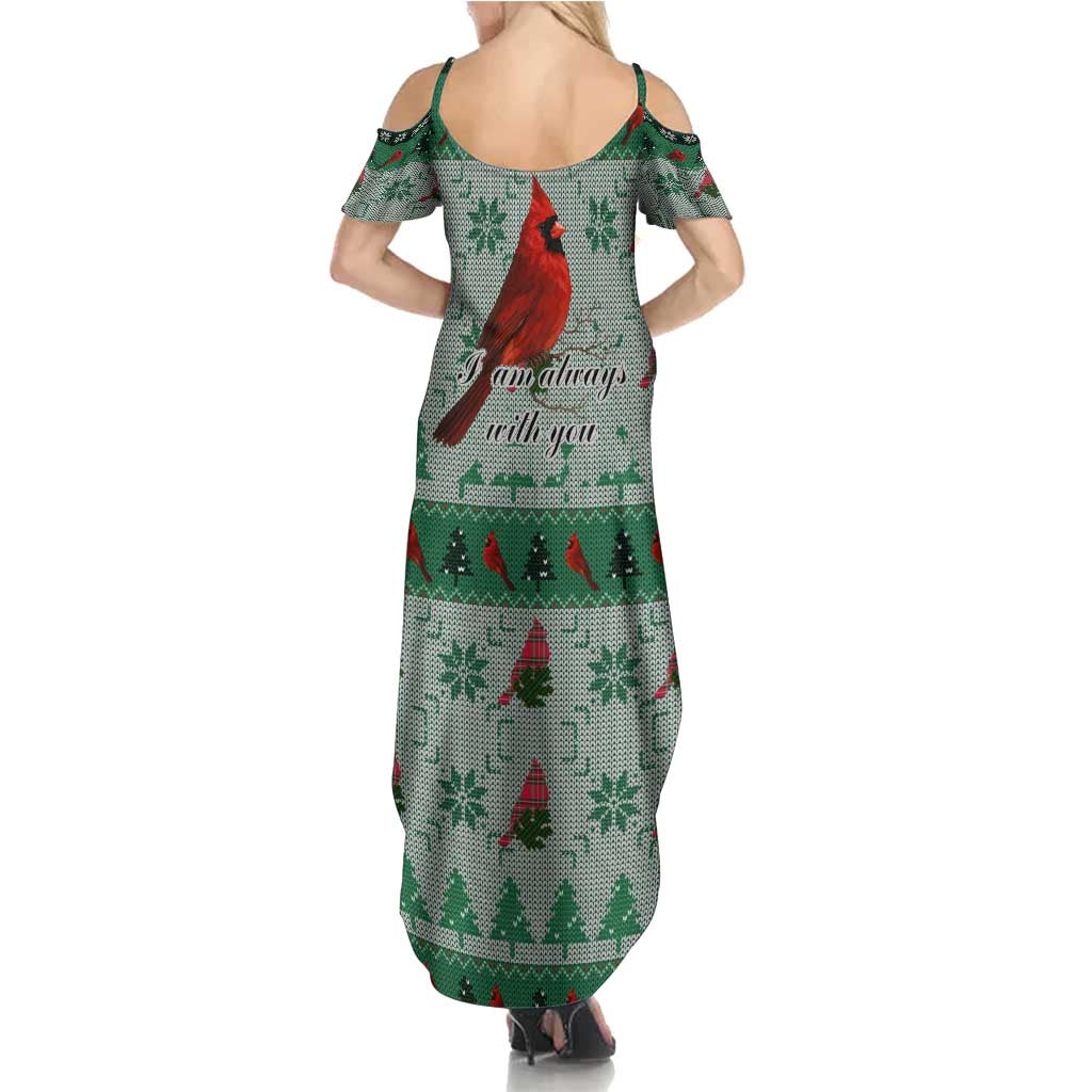 Cardinal I am Always With You Christmas Family Matching Summer Maxi Dress and Hawaiian Shirt Xmas Holiday Patterns - Wonder Print Shop