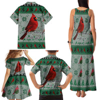 Cardinal I am Always With You Christmas Family Matching Tank Maxi Dress and Hawaiian Shirt Xmas Holiday Patterns - Wonder Print Shop