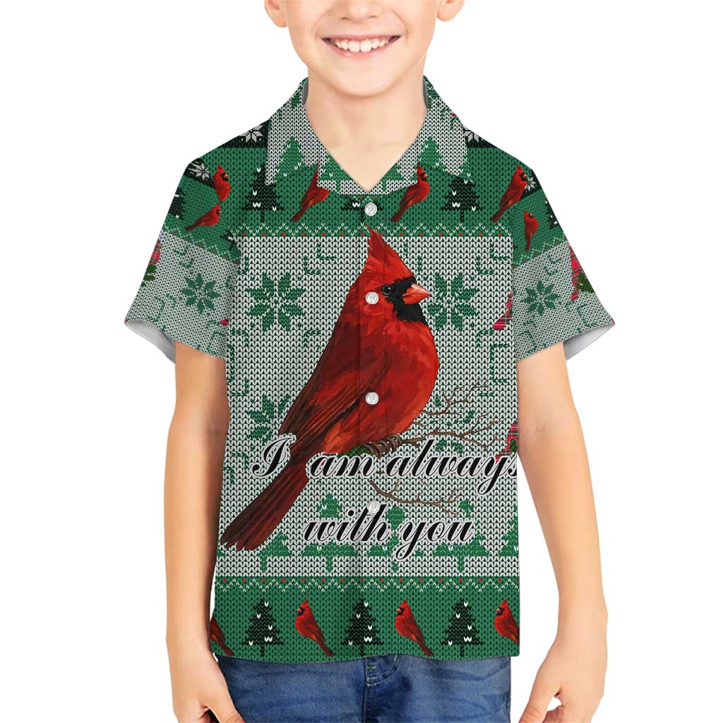Cardinal I am Always With You Christmas Family Matching Tank Maxi Dress and Hawaiian Shirt Xmas Holiday Patterns - Wonder Print Shop