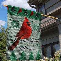 Cardinal I am Always With You Christmas Garden Flag Xmas Holiday Patterns - Wonder Print Shop