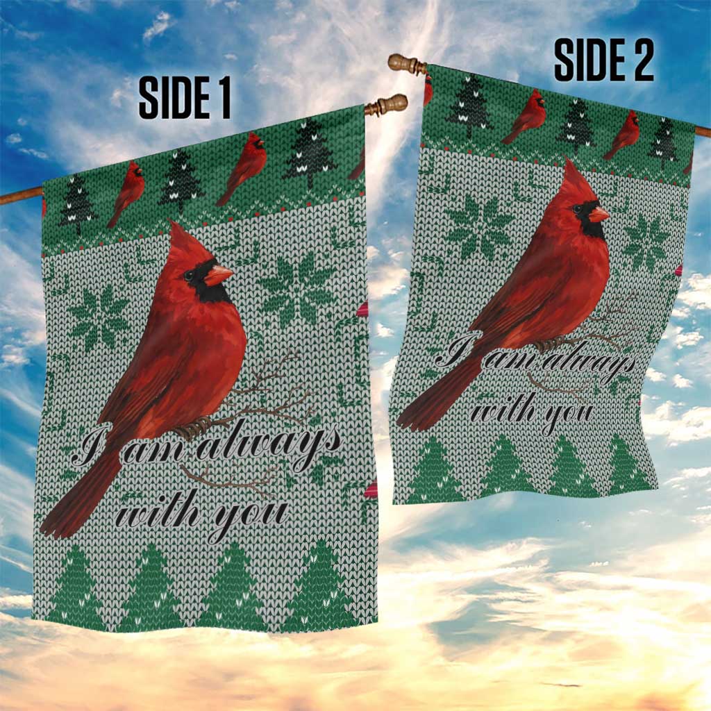 Cardinal I am Always With You Christmas Garden Flag Xmas Holiday Patterns - Wonder Print Shop