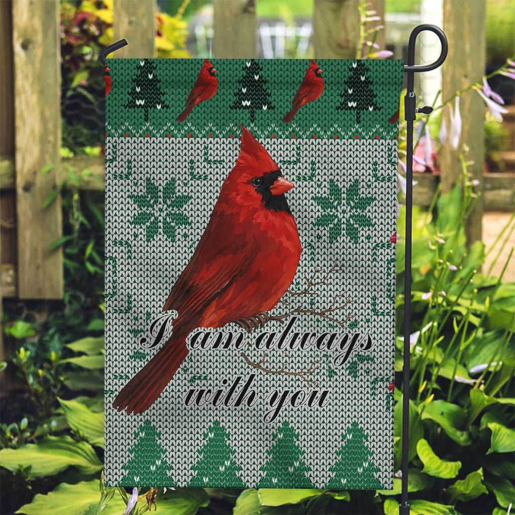 Cardinal I am Always With You Christmas Garden Flag Xmas Holiday Patterns - Wonder Print Shop