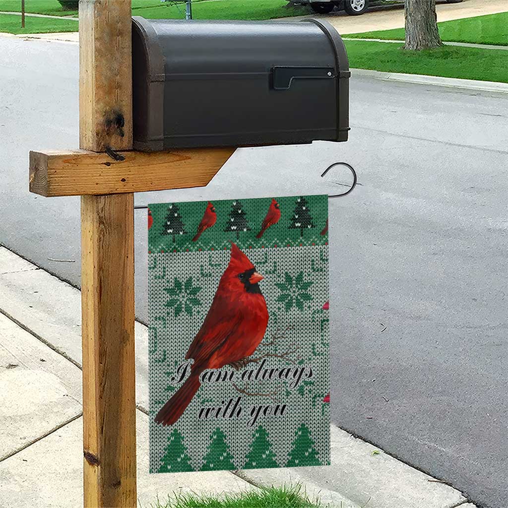 Cardinal I am Always With You Christmas Garden Flag Xmas Holiday Patterns - Wonder Print Shop