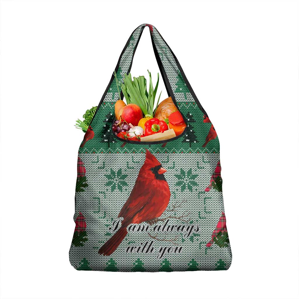 Cardinal I am Always With You Christmas Grocery Bag Xmas Holiday Patterns - Wonder Print Shop
