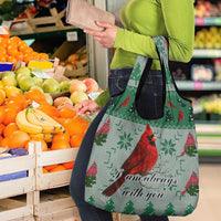 Cardinal I am Always With You Christmas Grocery Bag Xmas Holiday Patterns - Wonder Print Shop