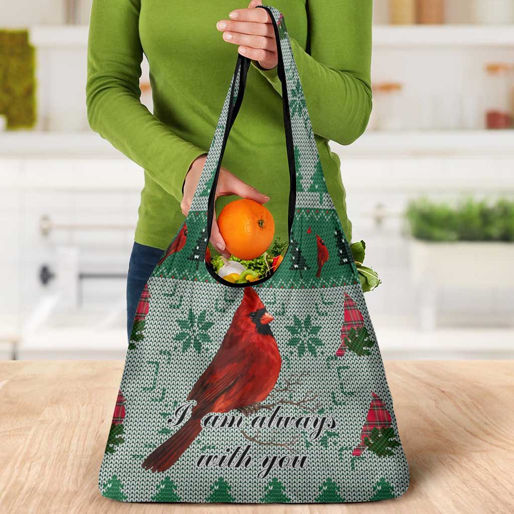 Cardinal I am Always With You Christmas Grocery Bag Xmas Holiday Patterns - Wonder Print Shop