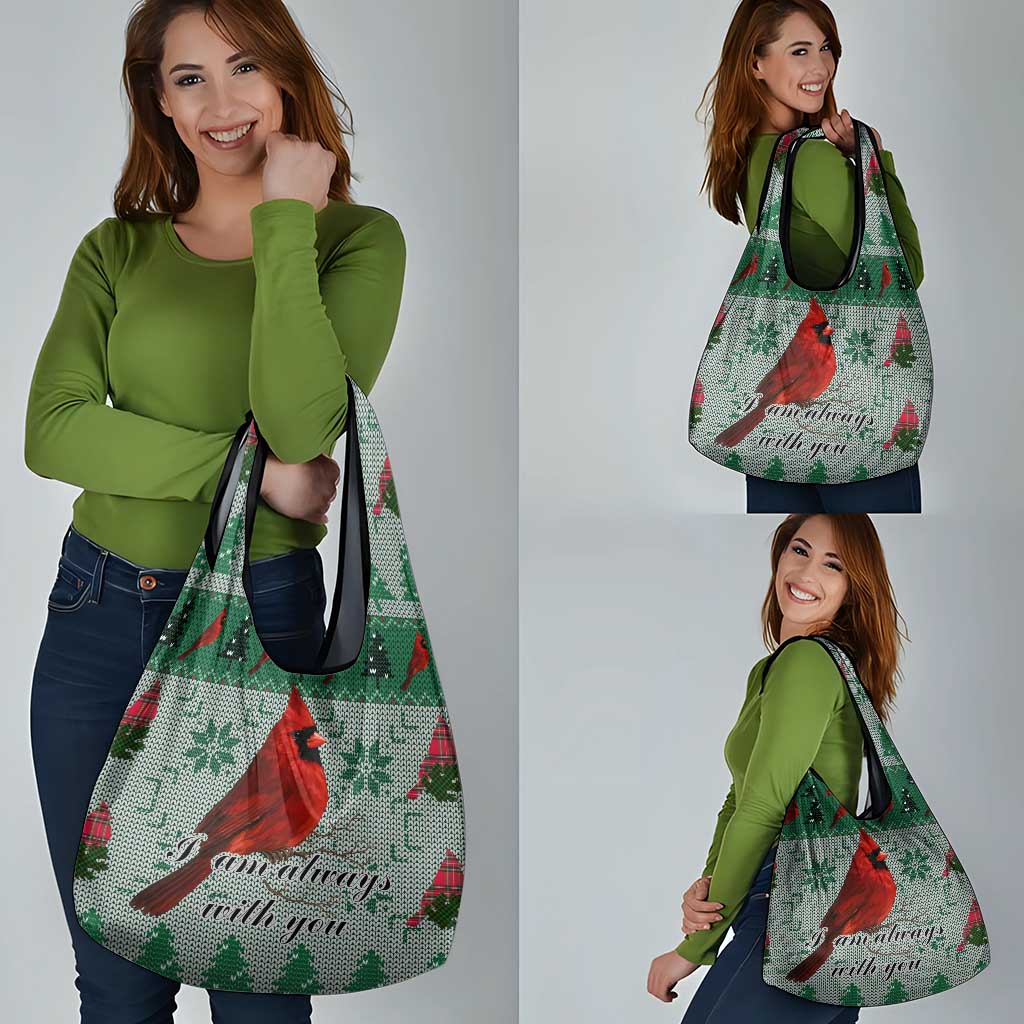 Cardinal I am Always With You Christmas Grocery Bag Xmas Holiday Patterns - Wonder Print Shop