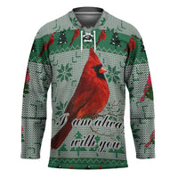 Cardinal I am Always With You Christmas Hockey Jersey Xmas Holiday Patterns - Wonder Print Shop