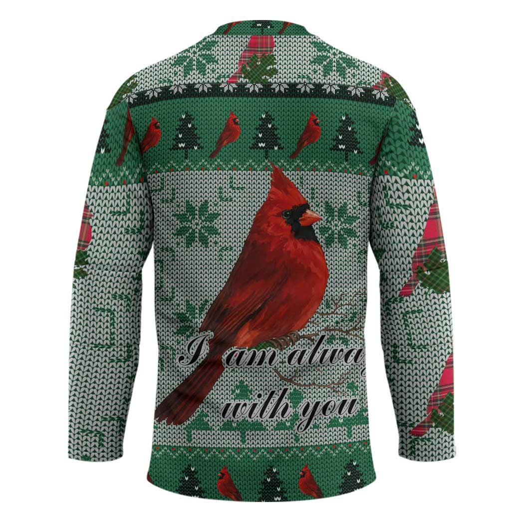 Cardinal I am Always With You Christmas Hockey Jersey Xmas Holiday Patterns - Wonder Print Shop