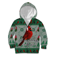 Cardinal I am Always With You Christmas Kid Hoodie Xmas Holiday Patterns - Wonder Print Shop