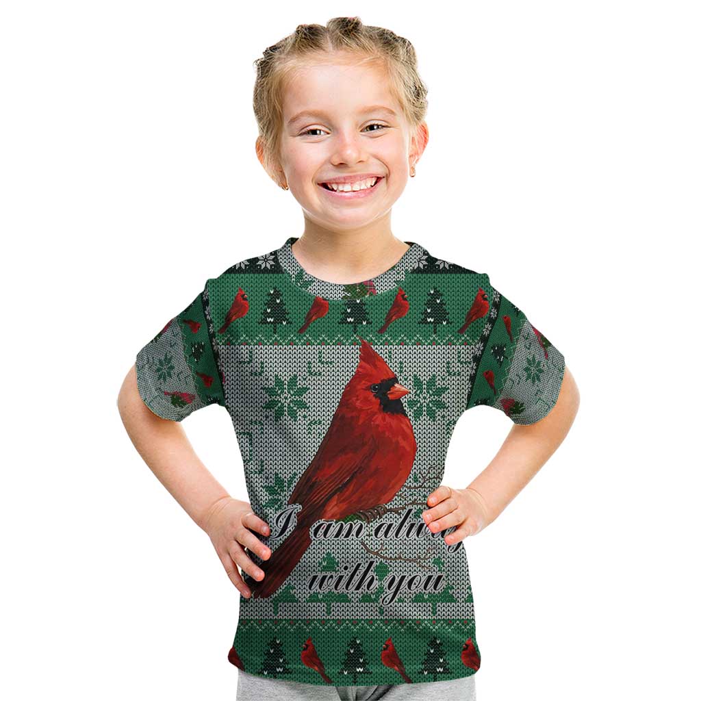Cardinal I am Always With You Christmas Kid T Shirt Xmas Holiday Patterns - Wonder Print Shop