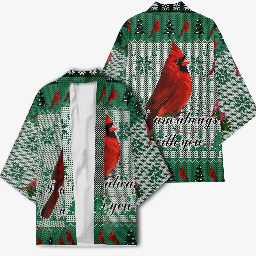 Cardinal I am Always With You Christmas Kimono Xmas Holiday Patterns - Wonder Print Shop