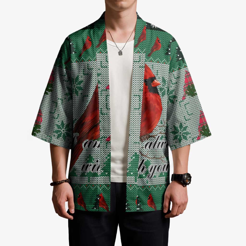 Cardinal I am Always With You Christmas Kimono Xmas Holiday Patterns - Wonder Print Shop