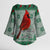 Cardinal I am Always With You Christmas Kimono Sleeve Blouse Xmas Holiday Patterns - Wonder Print Shop