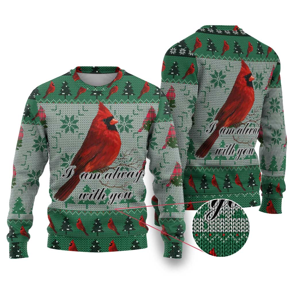 Cardinal I am Always With You Christmas Ugly Christmas Sweater Xmas Holiday Patterns - Wonder Print Shop