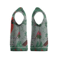 Cardinal I am Always With You Christmas Knitted V-Neck Vest Xmas Holiday Patterns - Wonder Print Shop