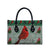 Cardinal I am Always With You Christmas Leather Bag Xmas Holiday Patterns - Wonder Print Shop