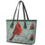 Cardinal I am Always With You Christmas Leather Tote Bag Xmas Holiday Patterns - Wonder Print Shop