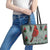 Cardinal I am Always With You Christmas Leather Tote Bag Xmas Holiday Patterns - Wonder Print Shop