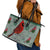 Cardinal I am Always With You Christmas Leather Tote Bag Xmas Holiday Patterns - Wonder Print Shop