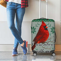 Cardinal I am Always With You Christmas Luggage Cover Xmas Holiday Patterns - Wonder Print Shop