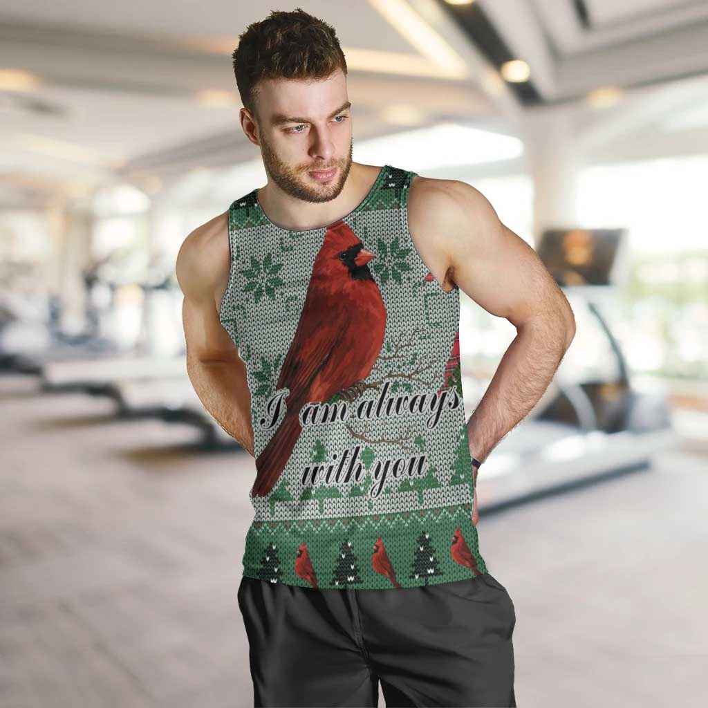 Cardinal I am Always With You Christmas Men Tank Top Xmas Holiday Patterns - Wonder Print Shop