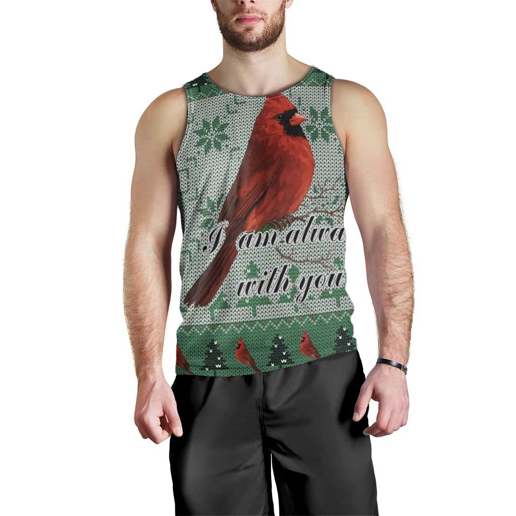 Cardinal I am Always With You Christmas Men Tank Top Xmas Holiday Patterns - Wonder Print Shop
