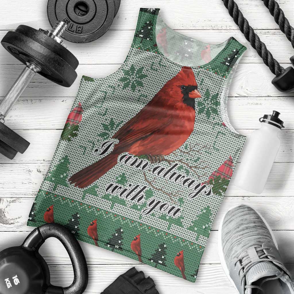 Cardinal I am Always With You Christmas Men Tank Top Xmas Holiday Patterns - Wonder Print Shop