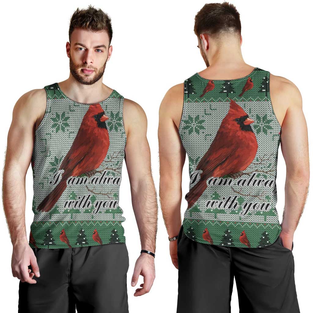 Cardinal I am Always With You Christmas Men Tank Top Xmas Holiday Patterns - Wonder Print Shop