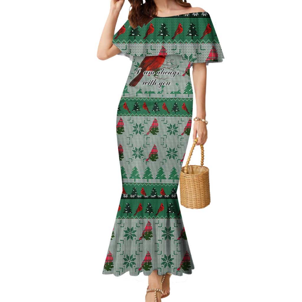 Cardinal I am Always With You Christmas Mermaid Dress Xmas Holiday Patterns - Wonder Print Shop