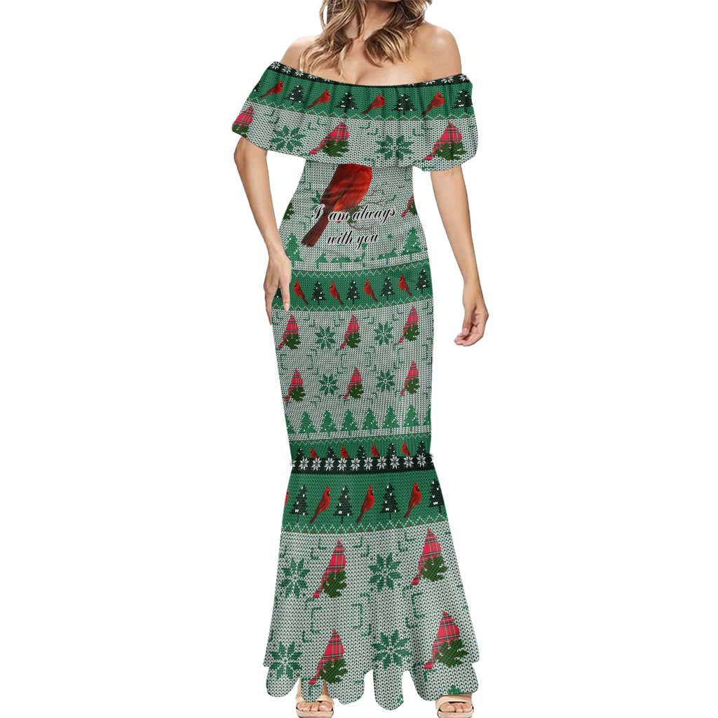 Cardinal I am Always With You Christmas Mermaid Dress Xmas Holiday Patterns - Wonder Print Shop