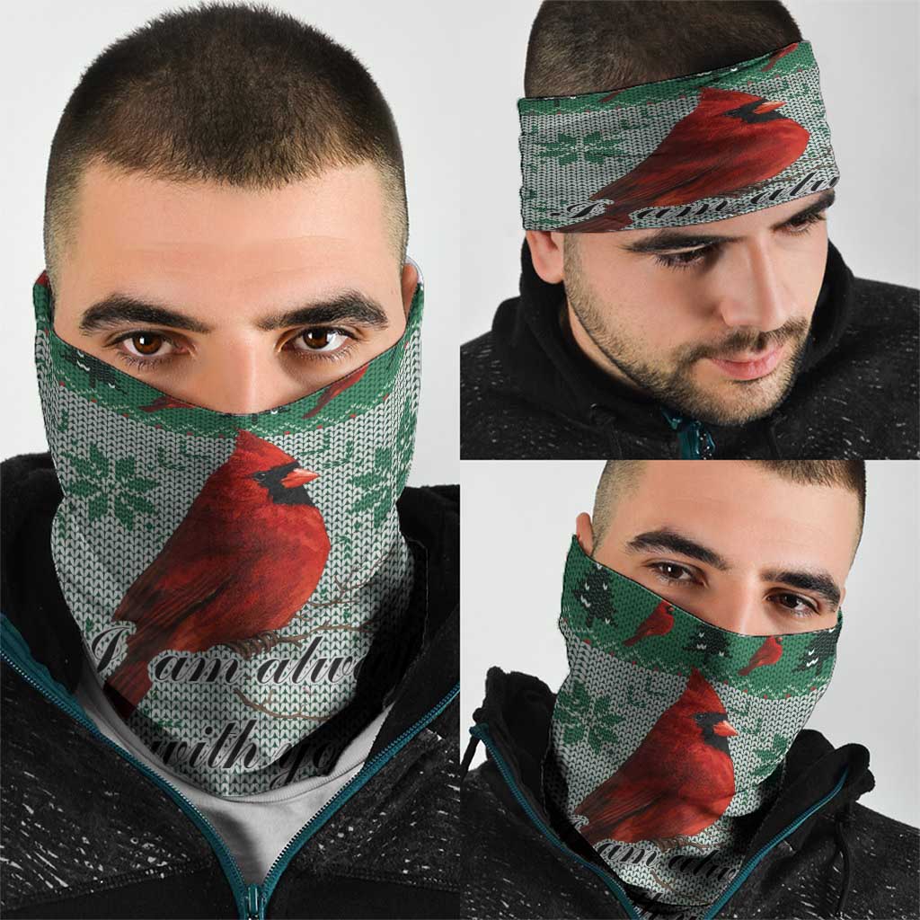 Cardinal I am Always With You Christmas Neck Gaiter Xmas Holiday Patterns - Wonder Print Shop